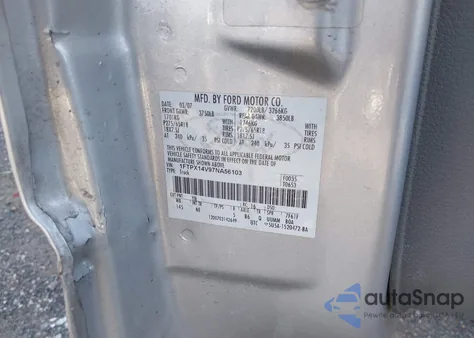 2007 Ford F-150 Fx4/Lariat/Xl/Xlt из США, поврежденный, VIN 1FTPX14V97NA56103